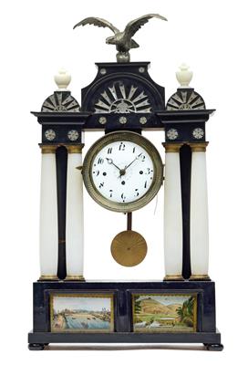 A Biedermeier portal clock - Orologi, arte asiatica, metalli lavorati, fayence, arte popolare, sculture