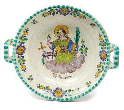 A double handle bowl, Gmunden, nineteenth century - Umění a starožitnosti