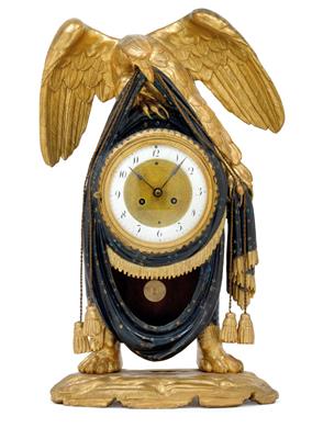 An Empire eagle table clock - Clocks, Asian Art, Metalwork, Faience, Folk Art, Sculpture