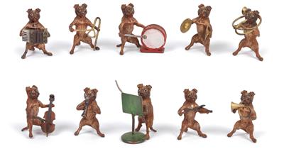 F. X. Bergmann - band of pugs, - Clocks, Asian Art, Metalwork, Faience, Folk Art, Sculpture