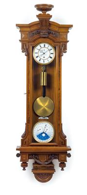 A Historism Period wall pendulum clock with full calendar and 1 month power reserve - Orologi, arte asiatica, metalli lavorati, fayence, arte popolare, sculture