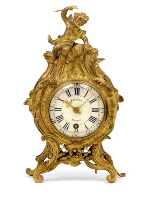 A Louis XV bronze table clock - Orologi, arte asiatica, metalli lavorati, fayence, arte popolare, sculture