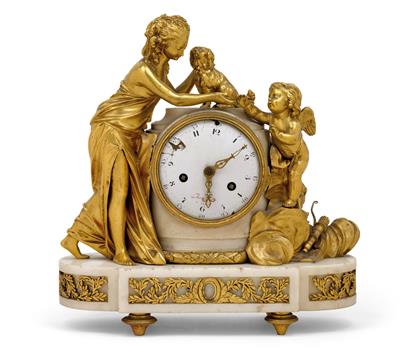 Louis XVI Kaminuhr - Uhren, Metallarbeiten, Asiatika, Fayencen, Skulpturen, Volkskunst