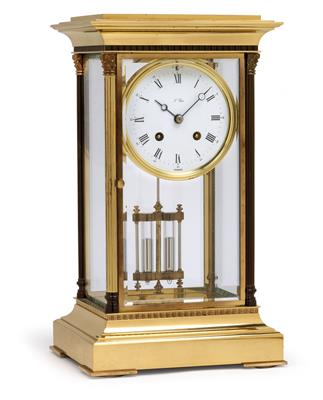 A Neoclassical bronze mantelpiece clock - Orologi, arte asiatica, metalli lavorati, fayence, arte popolare, sculture