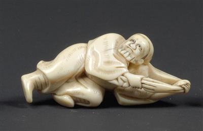 An ivory netsuke of Daikoku, Japan, 19th cent. - Orologi, arte asiatica, metalli lavorati, fayence, arte popolare, sculture
