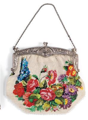 A bag with silver bar, - Clocks, Asian Art, Metalwork, Faience, Folk Art, Sculpture