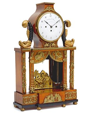 An Empire commode clock from Vienna - Clocks, Asian Art, Metalwork, Faience, Folk Art, Sculpture