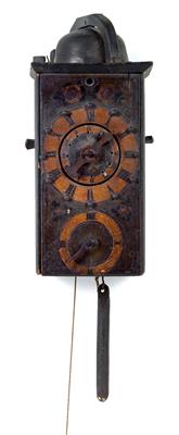 A wood gear clock "Laserer", from the Alpine Region - Orologi, arte asiatica, vintage, metalli lavorati, fayence, arte popolare, sculture