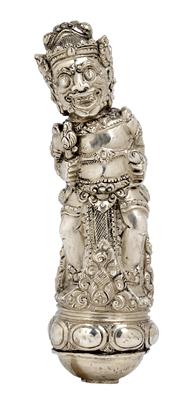 A Balinese Kris handle in silver, - Clocks, Asian Art, Vintage, Metalwork, Faience, Folk Art, Sculpture