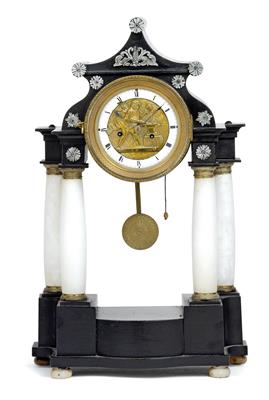 A Biedermeier portal clock with automaton - Clocks, Asian Art, Vintage, Metalwork, Faience, Folk Art, Sculpture