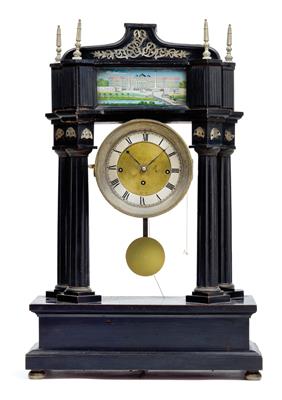 Biedermeier Portaluhr "Schloss Schönbrunn" - Uhren, Metallarbeiten, Asiatika, Vintage, Fayencen, Skulpturen, Volkskunst