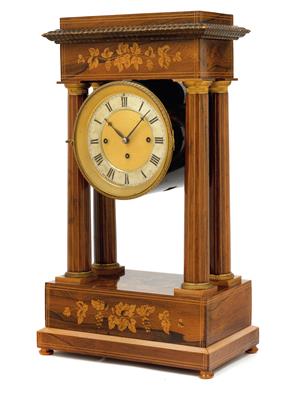 A Biedermeier portico clock - Orologi, arte asiatica, vintage, metalli lavorati, fayence, arte popolare, sculture