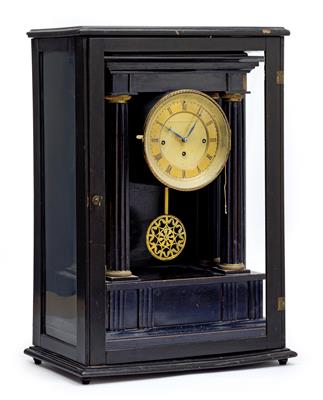 A Biedermeier portico clock with display case - Orologi, arte asiatica, vintage, metalli lavorati, fayence, arte popolare, sculture