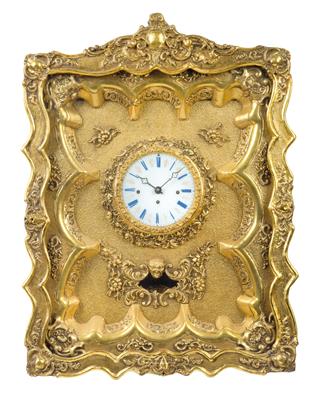 A Biedermeier frame clock with musical mechanism - Umění a starožitnosti