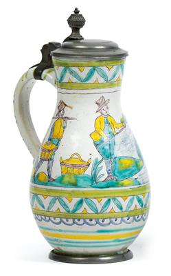 A Birnkrug jug, Gmunden, first half of the nineteenth century, - Clocks, Asian Art, Vintage, Metalwork, Faience, Folk Art, Sculpture