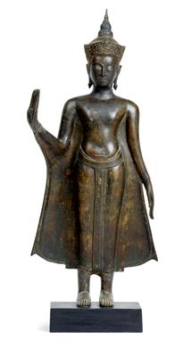 Buddha paré, Thailand, Ayutthaya, 17th/18th cent. - Clocks, Asian Art, Vintage, Metalwork, Faience, Folk Art, Sculpture