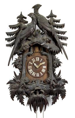 An early Black Forest cuckoo clock - Clocks, Asian Art, Vintage, Metalwork, Faience, Folk Art, Sculpture