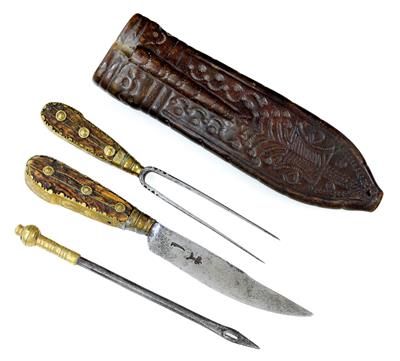 A wagonner's set of cutlery, - Clocks, Asian Art, Vintage, Metalwork, Faience, Folk Art, Sculpture