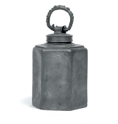 A large pewter bottle, - Orologi, arte asiatica, vintage, metalli lavorati, fayence, arte popolare, sculture