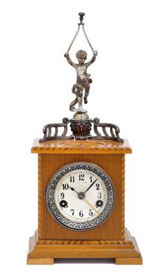 A Historism Period "Mysterieuse" rotating pendulum clock with alarm movement, - Clocks, Asian Art, Vintage, Metalwork, Faience, Folk Art, Sculpture