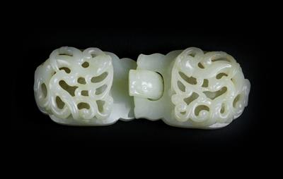 A jade belt buckle, China, Qing Dynasty - Orologi, arte asiatica, vintage, metalli lavorati, fayence, arte popolare, sculture