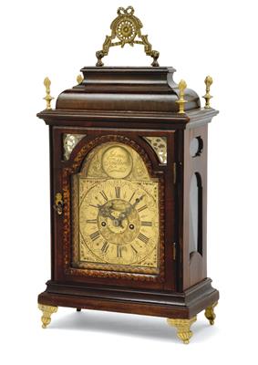 A small Baroque bracket clock [Stockuhr] from Eisenstadt, - Orologi, arte asiatica, vintage, metalli lavorati, fayence, arte popolare, sculture
