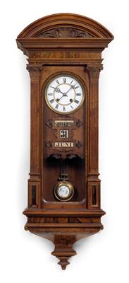 A small Historism Period wall pendulum clock with full calendar - Umění a starožitnosti