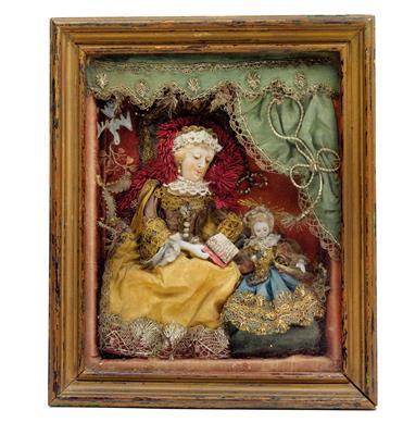 A convent work, Anna teaching Mary to read, - Clocks, Asian Art, Vintage, Metalwork, Faience, Folk Art, Sculpture