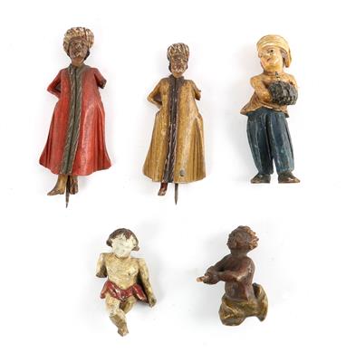 A set of nativity figures, - Clocks, Asian Art, Vintage, Metalwork, Faience, Folk Art, Sculpture