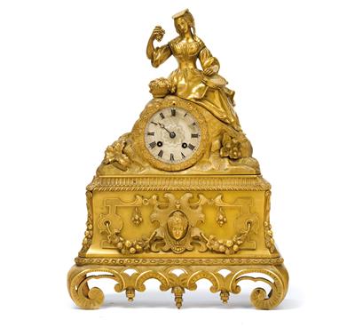 A Louis Philippe bronze mantelpiece clock - Orologi, arte asiatica, vintage, metalli lavorati, fayence, arte popolare, sculture