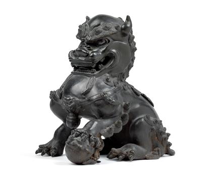A bronze censer in the form of a Foo lion, China, 17th/18th cent. - Orologi, arte asiatica, vintage, metalli lavorati, fayence, arte popolare, sculture