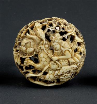 An ivory Ryusa manju, Japan, Meiji Period - Clocks, Asian Art, Vintage ...