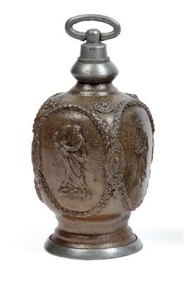 A screw-top bottle, Creußen, 17th century, - Clocks, Asian Art, Vintage, Metalwork, Faience, Folk Art, Sculpture