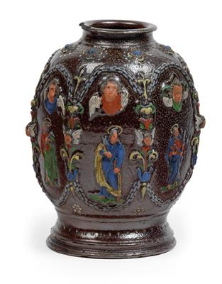 A screwtop bottle (Kruke), Creußen, 17th century, - Umění a starožitnosti