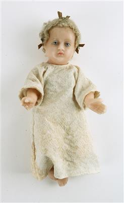 A Baby Jesus wax figure, - Orologi, arte asiatica, vintage, metalli lavorati, fayence, arte popolare, sculture
