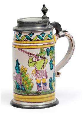 A Walzenkrug jug, Gmunden, second quarter of the nineteenth century, - Umění a starožitnosti