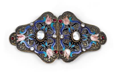 A traditional belt buckle from Austria, - Clocks, Asian Art, Metalwork, Faience, Folk Art, Sculpture