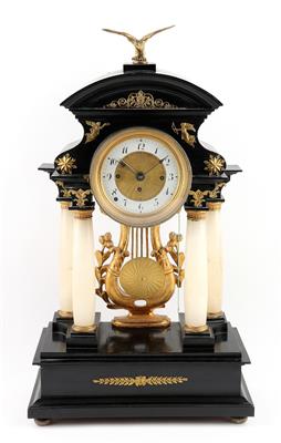 A Biedermeier portal clock - Orologi, arte asiatica, metalli lavorati, fayence, arte popolare, sculture