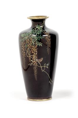 A cloisonné vase, Japan, Meiji Period - Clocks, Asian Art, Metalwork, Faience, Folk Art, Sculpture