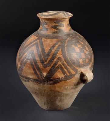 A vessel (guan), China, Neolithic Period, Majiayao Culture (c. 3300-2050 BCE) - Clocks, Asian Art, Metalwork, Faience, Folk Art, Sculpture