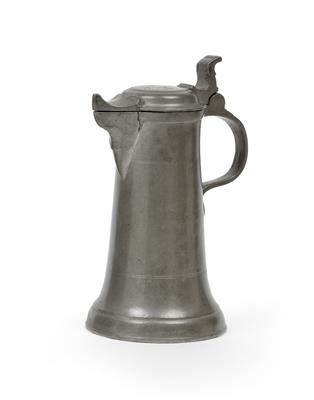 A lidded jug from the Tyrol, - Clocks, Asian Art, Metalwork, Faience, Folk Art, Sculpture