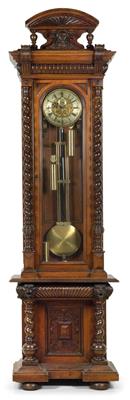 Old German longcase clock, with 1 month power reserve, - Antiques