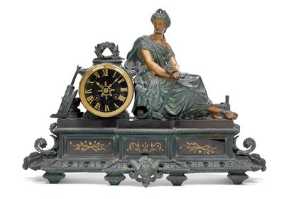 A Historism Period mantelpiece clock – "Allegory of Industry" - Antiquariato