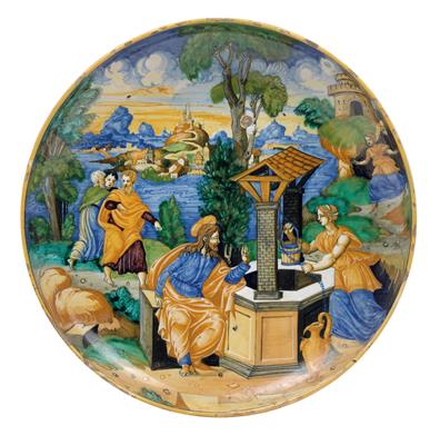An Istoriato Coppa, Urbino, perhaps workshop of Guido di Merlino, circa 1540/50, monogram: '. P.' - Antiquariato
