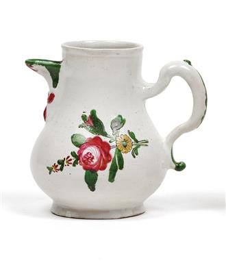 A faïence jug with cover and a further jug, Leobersdorf circa 1800 - Starožitnosti