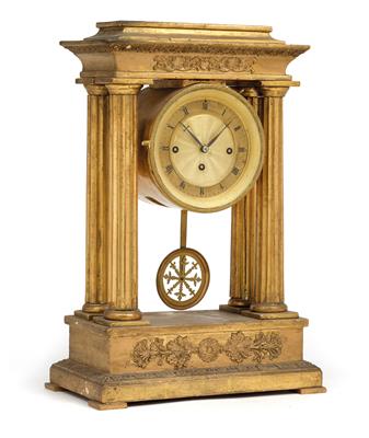A neoclassical portico clock - Starožitnosti