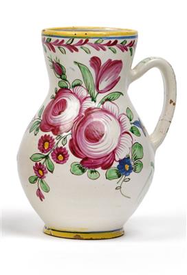 A faïence jug, Leobersdorf, 1st third of the 19th cent. - Antiques