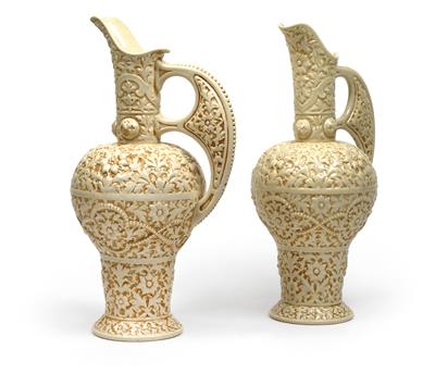 A pair of magnificent jugs, Zsolnay, Pécs circa 1887 - Antiques