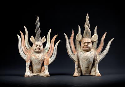 Zwei Erdgeister, China, Tang Dynastie - Antiquitäten