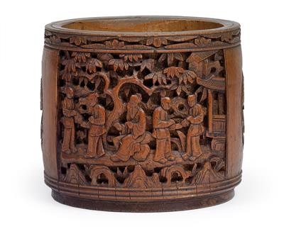 A brush pot, China, 19th cent. - Antiquariato